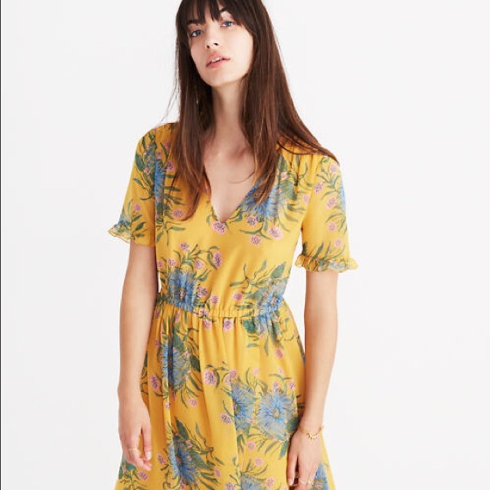 Madewell Sweet Grass Ruffle Dress
